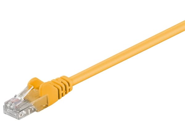 Netværkskabel CAT 5e, U/UTP, gul, 20 m