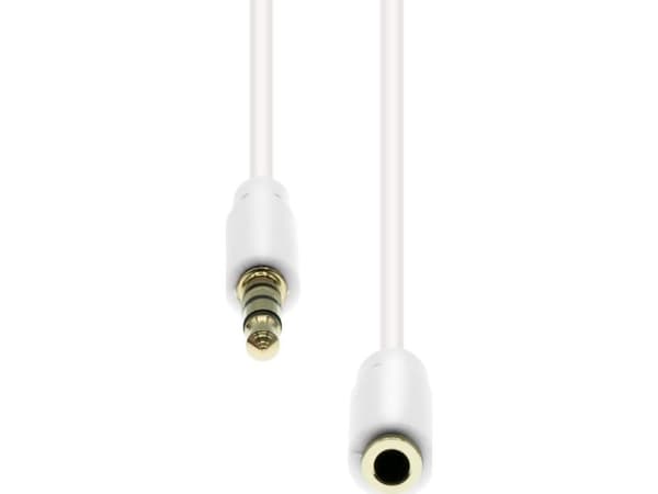 Kabel ProXtend Mini-Jack 4-Pin Slim Extension Cable White 1M
