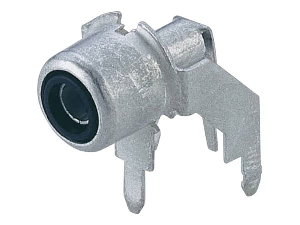 Hirschmann 930 092-000 Cinch-stik Tilslutning, indbygning vandret Poltal: 2 Sølv 1 stk