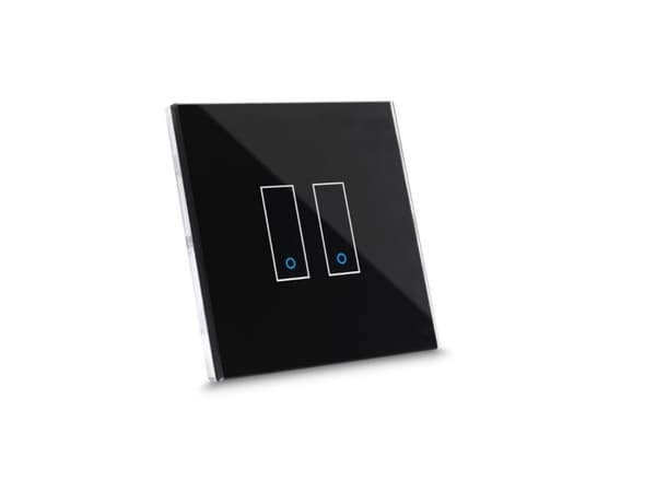 Iotty Smart Switch Frontplate med dobbel knapp - Bygg din egen Smart Switch - Blågrønn