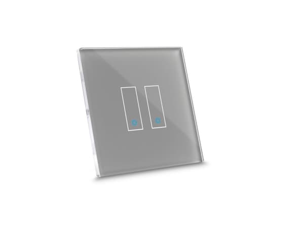 Iotty Smart Switch Frontplate med dobbel knapp - Bygg din egen Smart Switch - Blågrønn