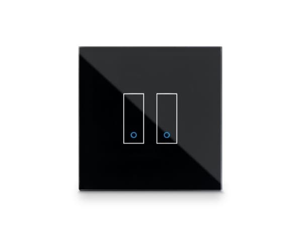 Iotty Smart Switch Frontplate med dobbel knapp - Bygg din egen Smart Switch - Blågrønn