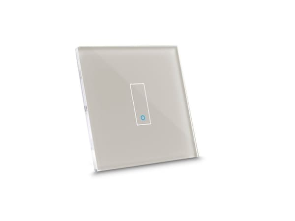 Iotty Smart Switch Frontplate med én knapp – Bygg din egen Smart Switch – Tan