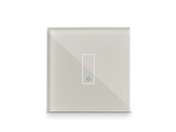Iotty Smart Switch Frontplate med én knapp – Bygg din egen Smart Switch – Tan