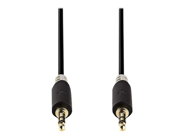 Nedis - Lydkabel - mini-phone stereo 3.5 mm hann rett til mini-phone stereo 3.5 mm hann rett - 1 m - antrasitt - rund