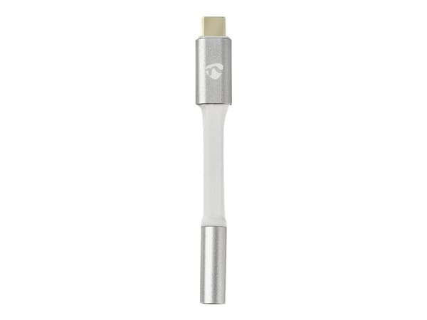 Nedis - USB-C till uttagsadapter för hörlurar - 24 pin USB-C hane till mini-phone stereo 3.5 mm hona - 8 cm - aluminium