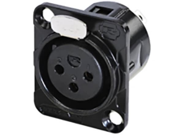 Rean RC3FDL-B XLR-kontakt Anslutning, infälld Polantal: 3 1 st