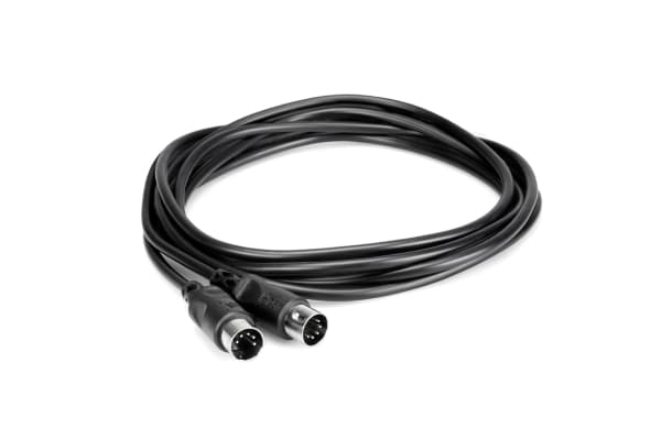 Hosa Technology MID-301BK, DIN (5-pin), Hankjønn, DIN (5-pin), Hankjønn, 0,3 m, Sort