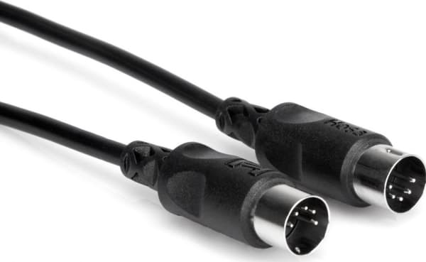 Hosa Technology MID-301BK, DIN (5-pin), Hankjønn, DIN (5-pin), Hankjønn, 0,3 m, Sort