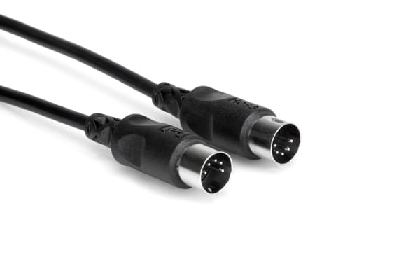 Hosa Technology MID-301BK, DIN (5-pin), Hankjønn, DIN (5-pin), Hankjønn, 0,3 m, Sort