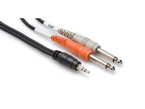 Hosa Technology CMP-153, 3.5mm, Uros, 2 x 6.35mm TS, Uros, 0,91 m, Musta, Harmaa, Oranssi