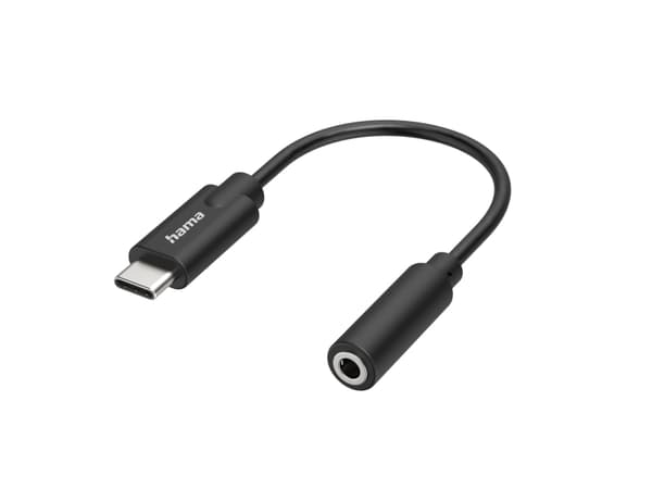 Hama 00300094, 3,5mm, Honkoppling, USB Type-C, Hankoppling, Svart