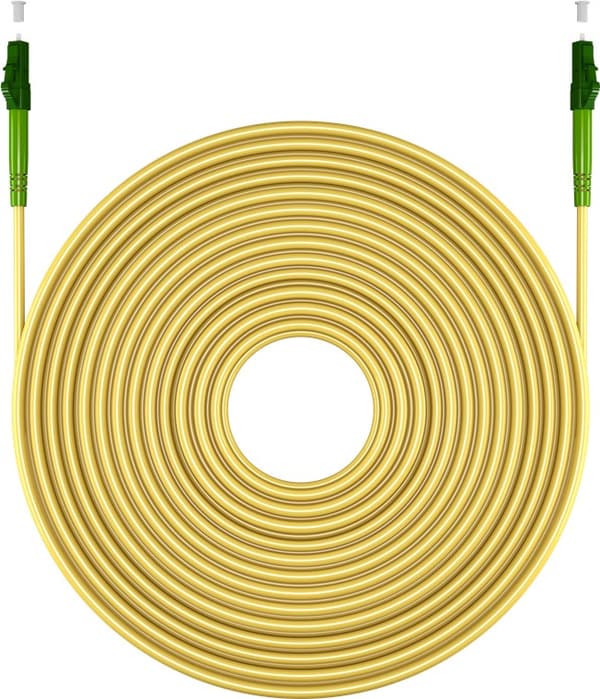 Lyslederkabel (FTTH), Singlemode (OS2) Yellow, gul (Simplex), 5 m