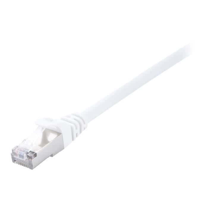 V7 Nätverkskabel V7CAT6STP-10M-WHT-1E - 10 m Kategori 6 - För modem, router, hubb, panel, väggplatta, PC