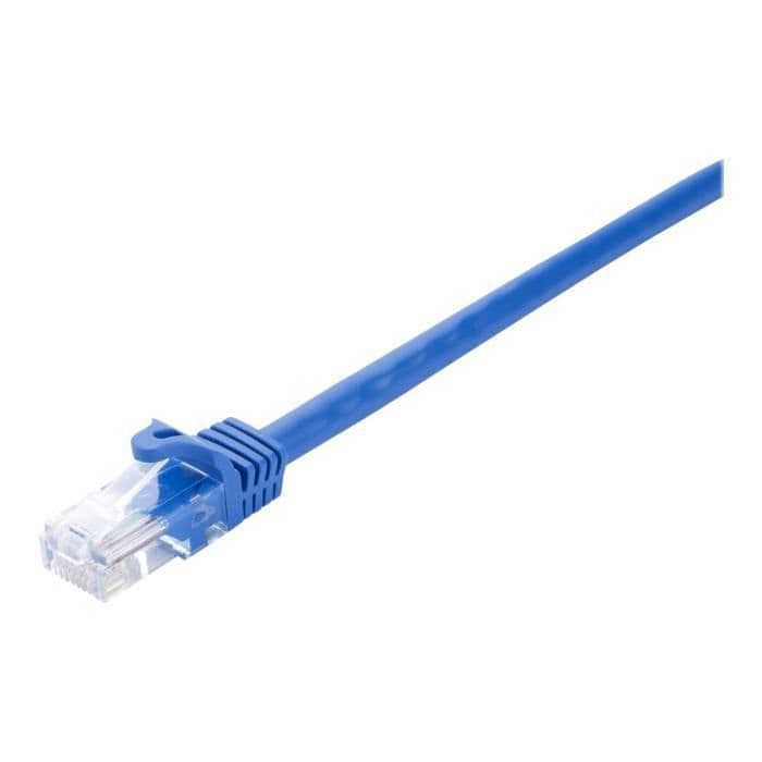 V7 Nätverkskabel V7CAT6UTP-01M-BLU-1E - 1 m Kategori 6 - För modem, router, hubb, panel, väggplatta, PC