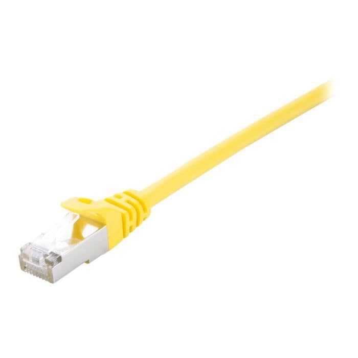 V7 nätverkskabel V7CAT6STP-02M-YLW-1E - 2 m Kategori 6 - För modem, router, hubb, panel, väggplatta, PC