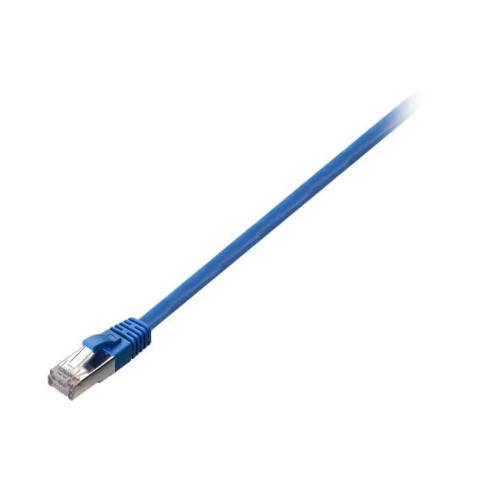 V7 Nätverkskabel V7CAT6STP-01M-BLU-1E - 1 m Kategori 6 - För modem, router, hubb, panel, väggplatta, PC