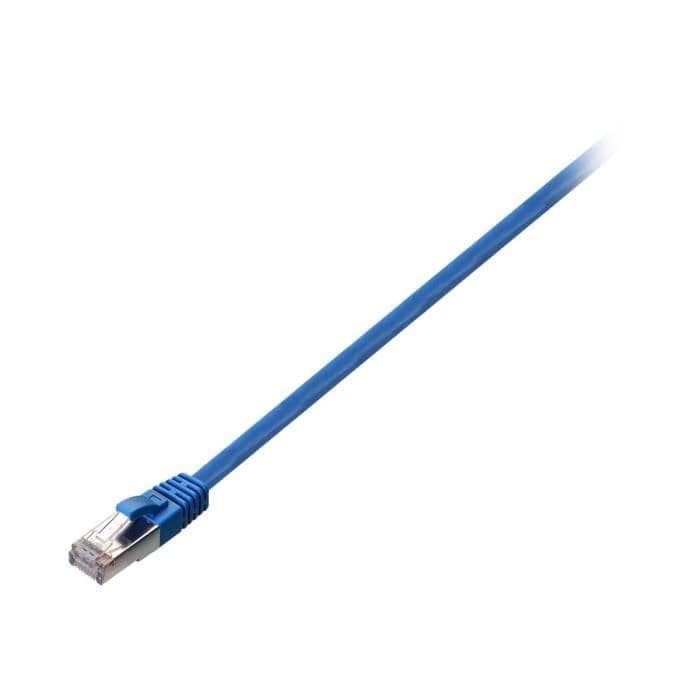 V7 nätverkskabel V7CAT6STP-02M-BLU-1E - 2 m Kategori 6 - För modem, router, hubb, panel, väggplatta, PC