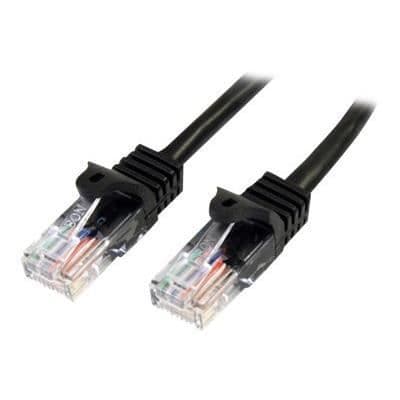 STARTECH 2m Cat5e UTP nätverkskabel kroklös - RJ45 haksäker Ethernet-kabel - M/M - Svart