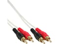 Miniatyrbild 3 av 3: InLine 0.5m 2x RCA M/M, Manlig kontakt, 2 x RCA, Manlig kontakt, 0,5 m, Vit