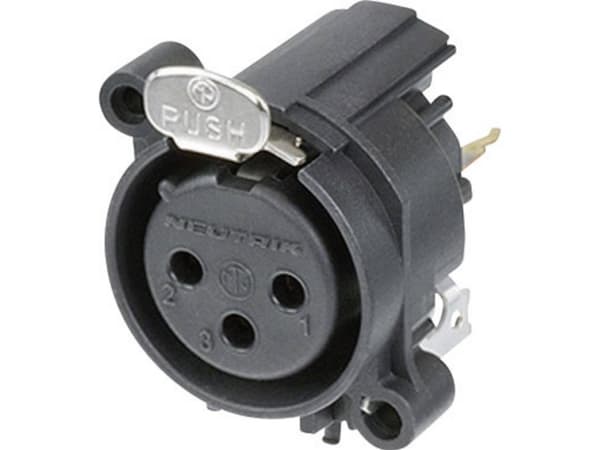 Neutrik NC3FAV1, XLR, Sort, Plast, 19,8 mm, 19,5 mm, 19,8 mm