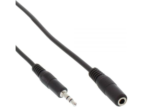 InLine 99931, 3.5mm, Hankjønn, 3.5mm, Hunkjønn, 2 m, Sort