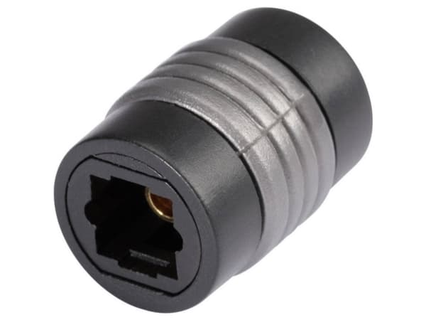 Hicon POF-709 Toslink Audio Adapter [1x Toslink-tilslutning (ODT) - 1x Toslink-tilslutning (ODT)] 0.00 m Sort
