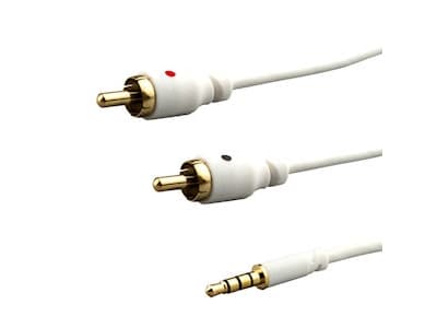e+p BS 113 W, 3.5mm, Hankjønn, 2 x RCA, Hankjønn, 1,5 m, Hvit