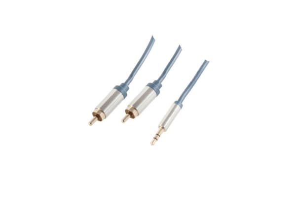 shiverpeaks sp-PROFESSIONAL, 3.5mm, Uros, 2 x RCA, Uros, 0,75 m, Sininen, Kromi