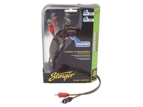 Stinger 2 x RCA, 17ft, 2 x RCA, Hankjønn, 2 x RCA, Hankjønn, 5,18 m, Svart