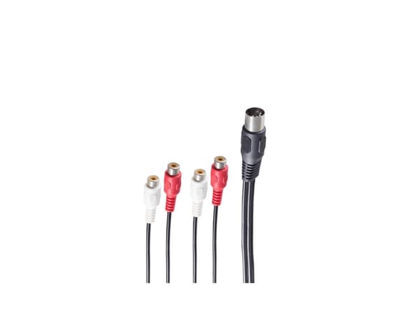 shiverpeaks BS10231 Audio-Kabel 0,2 m DIN (5-pin) 4 x RCA Schwarz (BS10231)