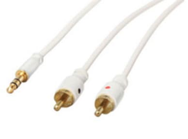 shiverpeaks BS33983-W, 3.5mm, Hankjønn, 2 x RCA, Hankjønn, 1,5 m, Hvit