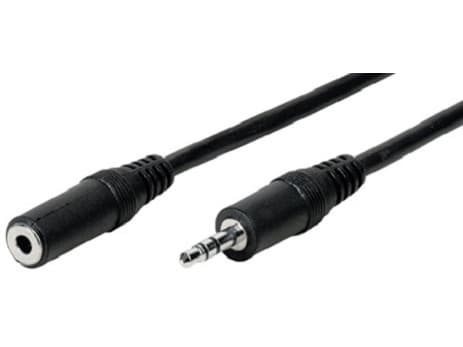 Tecline 5.0m 3.5mm M/F, 3.5mm, Hankjønn, 3.5mm, Hunkjønn, 5 m, Sort