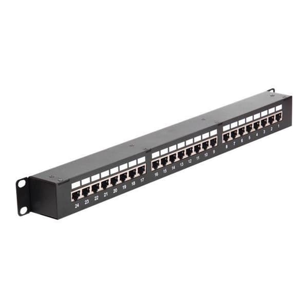 Anslutningspanel - DeLOCK - RJ-45 X 24 - Svart - 1U - 19 tum Svart