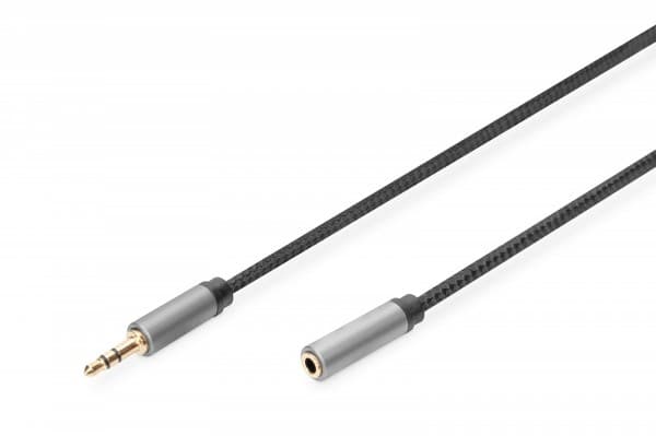 DIGITUS Audiojatkojohto, 3,5 mm:n pistoke 3,5 mm:n pistokkeeseen