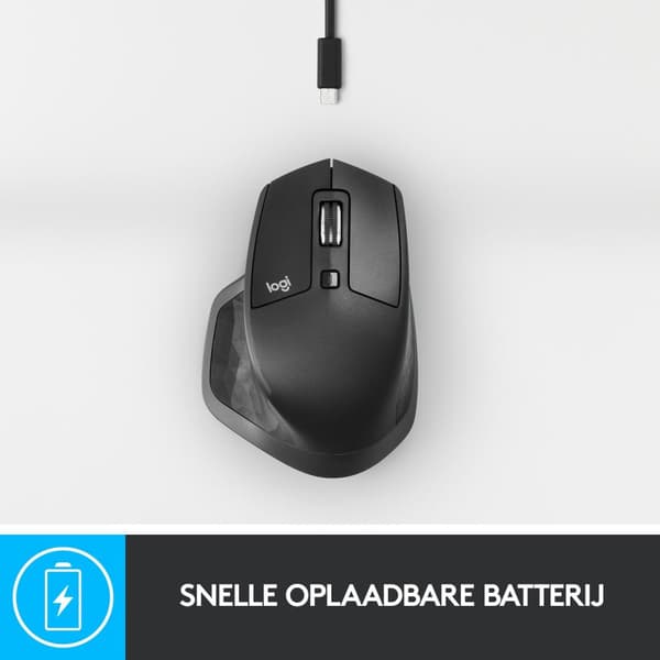 Logitech MX Master 2S - Trådlös mus - RF + Bluetooth - Version 2020 - Svart