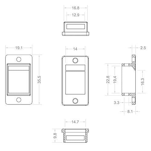 Renkforce RF-KS-RJ45T RJ45 modulholder Keystone