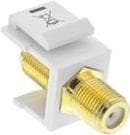 Keystone installationsadapter, tilslutningskobling til satellitkabel, 2x F-stik, hvid (76202H)