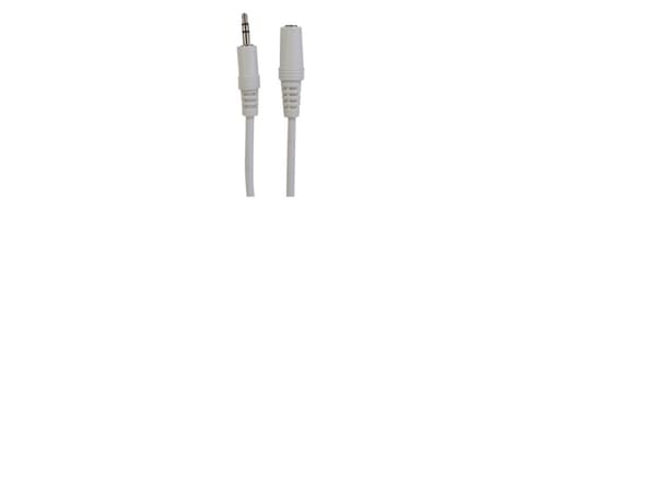 Connectech 3,5mm mini jack forlængerkabel. 3m. Hvid