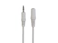 Miniatyrbilde 5 av 5: Connectech 3,5mm mini jack forlængerkabel. 3m. Hvid