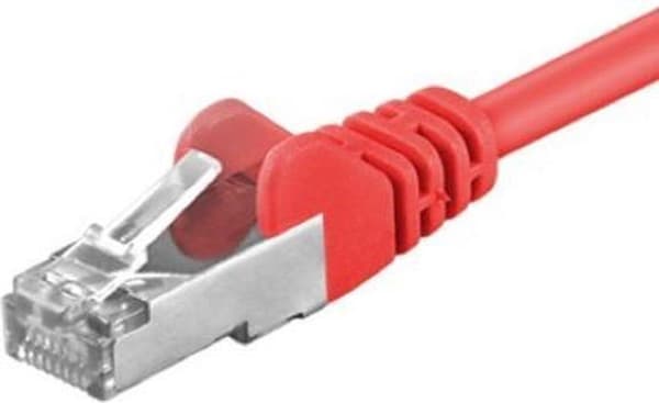 Goobay 50152 CAT 5e patchkabel, F/UTP, röd, 2 m kabellängd
