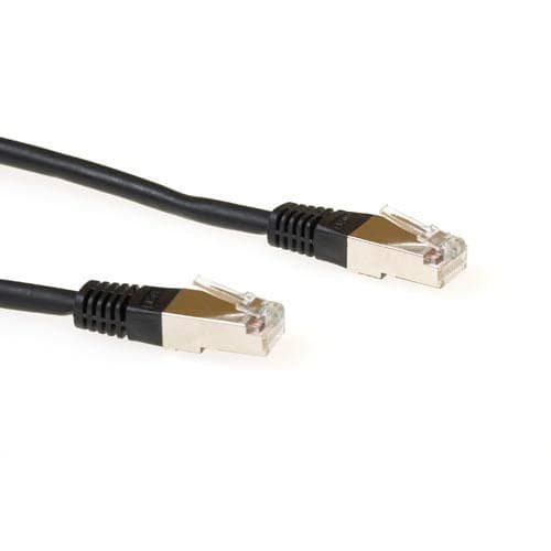 ACT Patchcord SSTP Kategori 6 PIMF - Sort 0,50M 0,5m sort netværkskabel (FB9900)