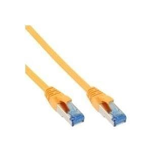 InLine® patchkabel Cat.6A, S/FTP (PiMf), halogenfri, 500MHz, gul, 1m (76811Y)