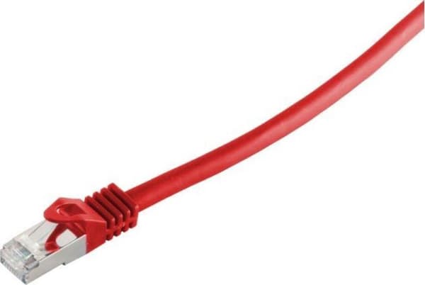 S-Impuls S/FTP CAT7 10 Gigabit verkkokaapeli / punainen - LSZH - 0,50 metriä