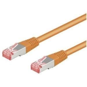 Wentronic goobay - Nätverkskabel - RJ-45 (M) till RJ-45 (M) - 2,0 m - SFTP, PiMF - CAT 6 - formad - orange (95496)