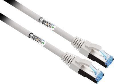 Renkforce RF-4732886 RJ45 netværkskabel, patchkabel CAT 6a S/FTP 2,00 m grå meget fleksible, guldbelagte stikkontakter 1 stk (RF-4732886)