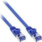 InLine® patchkabel fladt, U/FTP, Cat.6A, blå, 3m (71803B)