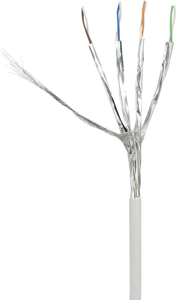 Renkforce RF-4149873 RJ45 Netværkskabel, patchkabel CAT 6A S/FTP 10,00 m Grå Snagless, Brandsikker 1 stk.
