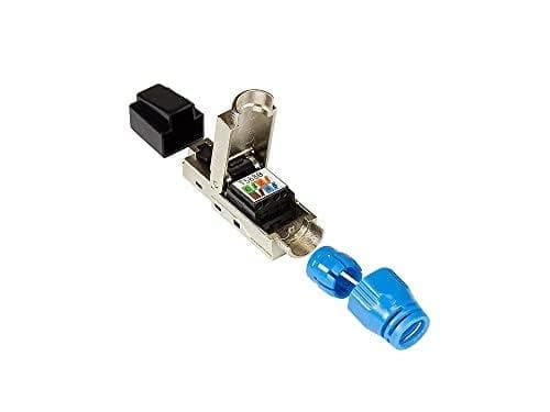 RJ45-stik kat. 8.1, værktøjsfri / feltmontering, STP-skærmet, metal, gode forbindelser (GC-N0149)