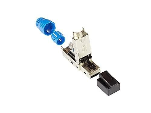 RJ45-stik kat. 8.1, værktøjsfri / feltmontering, STP-skærmet, metal, gode forbindelser (GC-N0149)